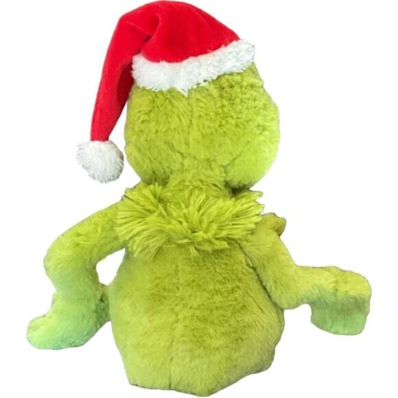 2018 Dr Seuss The Grinch Red Christmas Santa Hat Stuffed Animal Plush - Picture 5 of 7